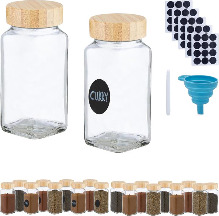 Actual product image Relaxdays Spice jar set (0.12 l)