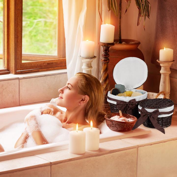 Actual product image Relaxdays Bathroom Basket Set of 2 (2 x, 31 x 31 x 22 cm)