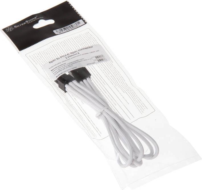 Actual product image Silverstone ATX Extension 6-6(PCI-E)Pin white