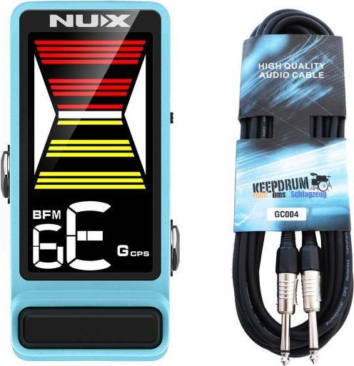 Produktbild NUX Stimmgerät NTU-3 MKII Flow Tune Blau mit Kabel