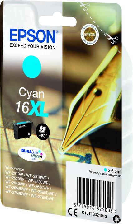 Actual product image Epson 16XL DuraBrite Ultra (C)