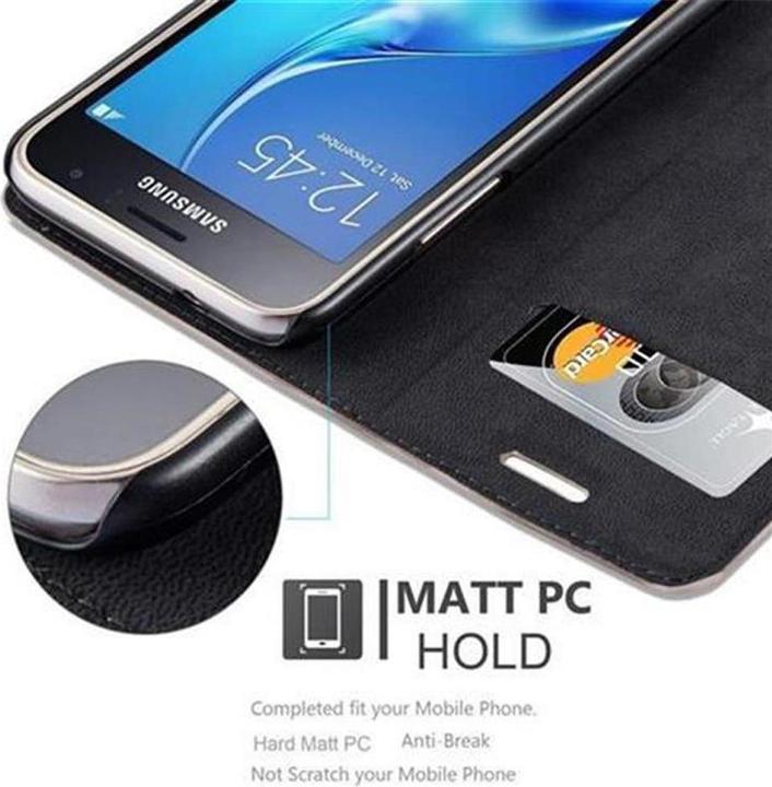 Actual product image Cadorabo Book Invisible Magnet Cover (Samsung Galaxy J1 (2016))