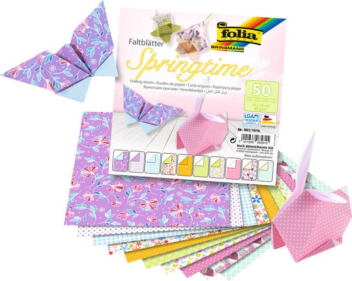 Produktbild Folia Faltblätter Springtime (80 g/m², 50 x)