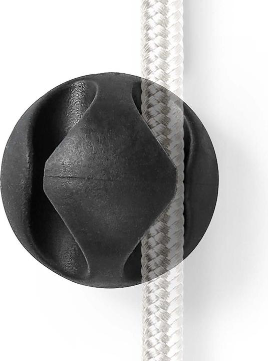 Immagine prodotto Nedis Gestione dei cavi Clip per cavi bloccati 6 pezzi Spessore massimo del cavo: 5 mm Silicone 20 mm Nero