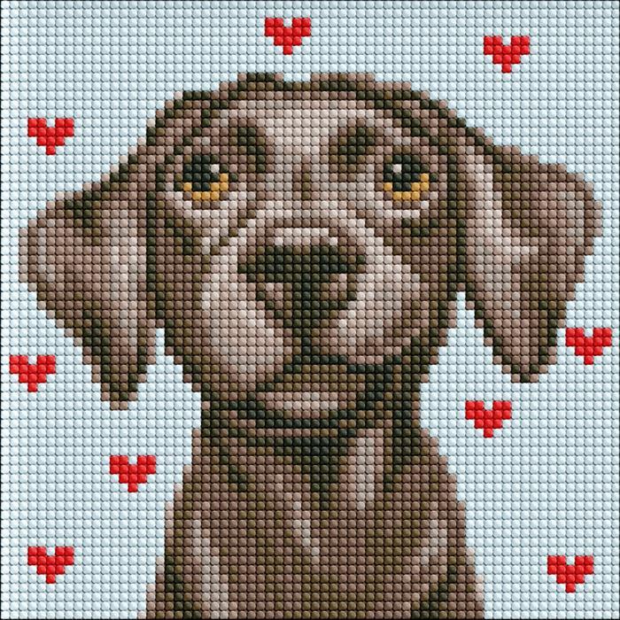 Image du produit Ideyka Diamond Painting - Tendre ami 20 x 20 cm