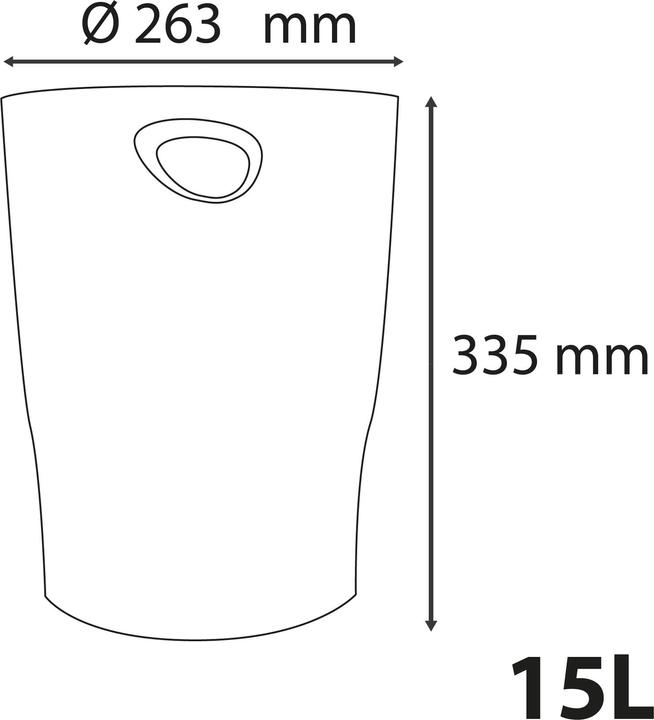 Actual product image Exacompta ECOBIN BEEBLUE - wastepaper bin (15 l)
