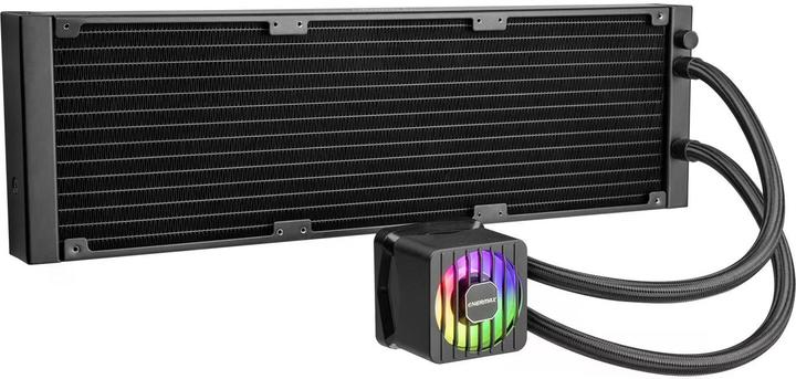 Actual product image Enermax LIQMAXFLO 420mm CPU AIO liquid cooler - Xtreme double chamber pump - VRM water block ARGB