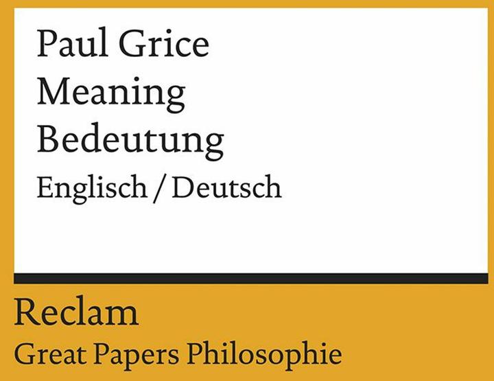 Nährwerte und Zutaten Meaning / Bedeutung (Deutsch, Englisch, Paul Grice, 2020)