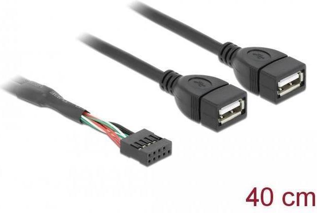 Immagine prodotto Delock Cavo USB 2.0 Type-A 2 x femmina a pin header 40 cm (0.40 m, USB 2.0)