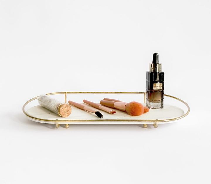 Actual product image Stonea Makea Gold Makeup Tray Topaz