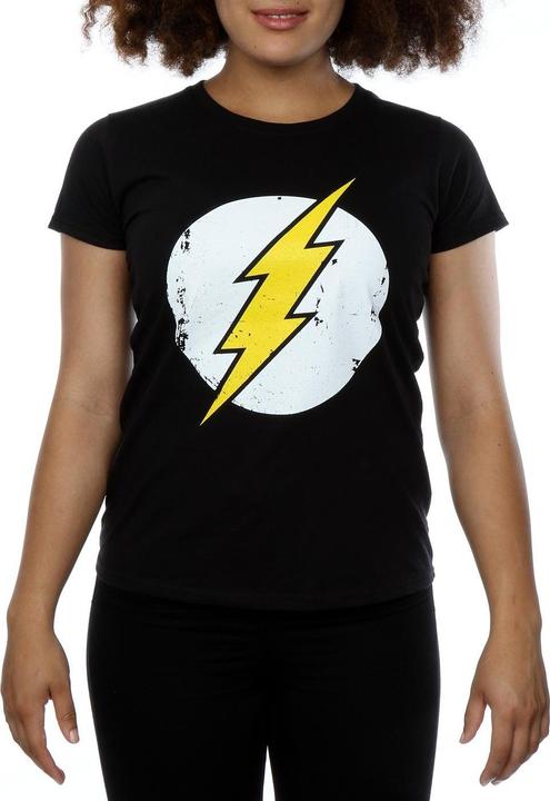 Actual product image Womens/Ladies Flash Distressed Logo Cotton T-Shirt (XL)