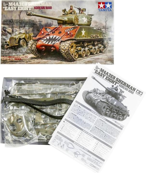 Actual product image Tamiya U.S Sherman M4A3E8 Easy Eight Korean War