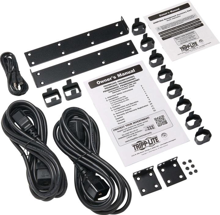 Actual product image Eaton Tripp Lite Series PDU Switched ATS 200-240V 16/20A 8 C13 2 C19 C20 Horizontal 1URM