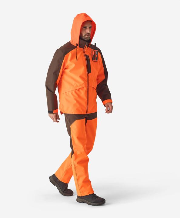 Image du produit Solognac Pantalon de pluie de chasse Renfort 500 orange/marron (XXL)