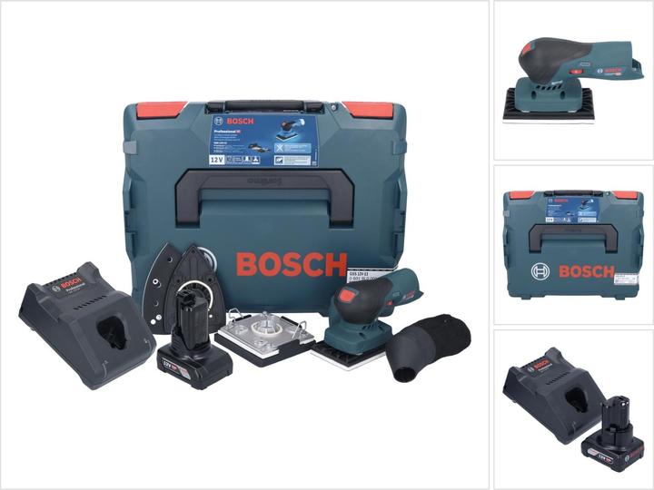 Immagine prodotto Bosch Professional Bosch GSS 12V-13 Levigatrice orbitale professionale a batteria 12 V + 1x batteria 6,0 Ah + (Levigatrice orbitale)