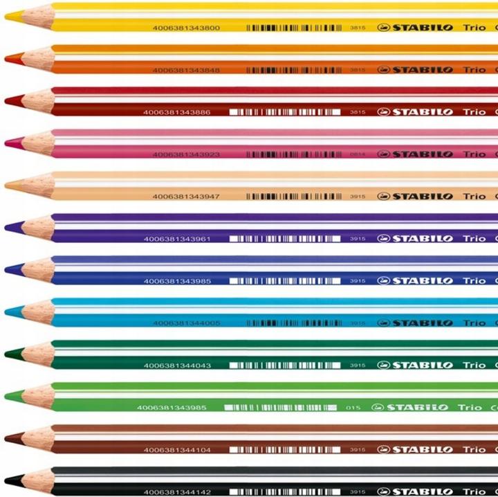 Actual product image STABILO Trio thick triangular crayon (Multicoloured, 12 x)