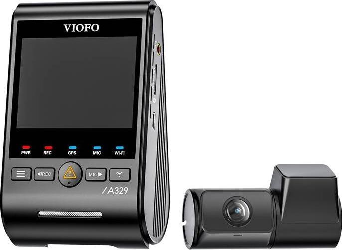 Produktbild Viofo A329 2CH 4K 60FPS + 2K WiFi, GPS (GPS-Empfänger, Eingebautes Mikrofon, Beschleunigungssensor, WLAN, 4K)