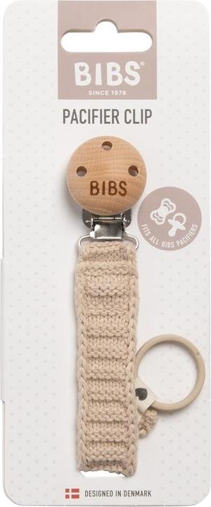 Produktbild Bibs Nuggi Clip Knitted Ivory (1 x, ab Geburt)