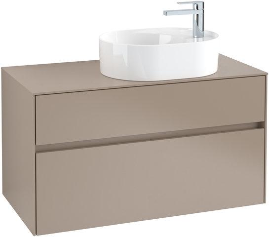 Produktbild Villeroy & Boch Collaro Waschbeckenunterschrank 1000x548x500 mm, 2 Auszüge, für Waschbecken recht (107 x 50 x 57 cm)