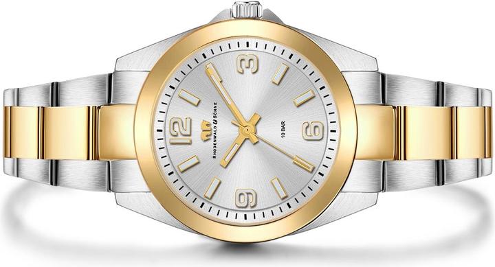Immagine prodotto Orologio al quarzo da donna Majestia in acciaio inossidabile argento/oro giallo - 32448 (Orologio da polso analogico, 37.50 mm)
