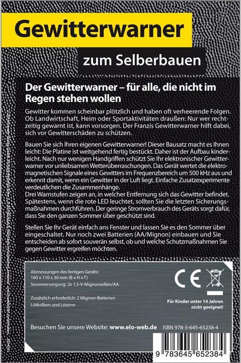 Produktbild Franzis Gewitterwarner zum Selberbauen