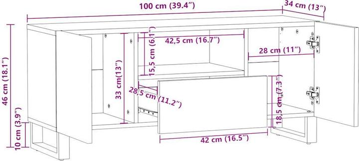 Actual product image VidaXL TV cabinet