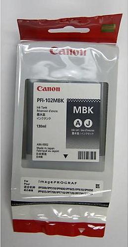 Actual product image Canon Pfi-102mbk (MBK)