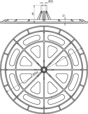 Actual product image Dehn DEHNiso-DLH Base plate D 300mm w. 253300