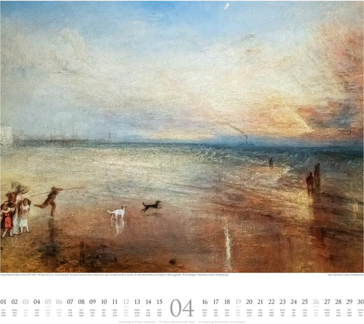 Produktbild William Turner Kalender 2026 (54 x 48 cm, Harter Einband, Französisch, Deutsch, Englisch)