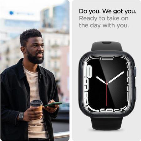 Produktbild Spigen Ultra Hybrid-Gehäuse für Apple Watch 7 / 8 / 9 (45 mm) – transparentes Grau