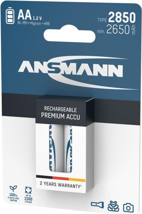 Productafbeelding Ansmann Mignon AA (2 Pcs., AA, 2650 mAh)