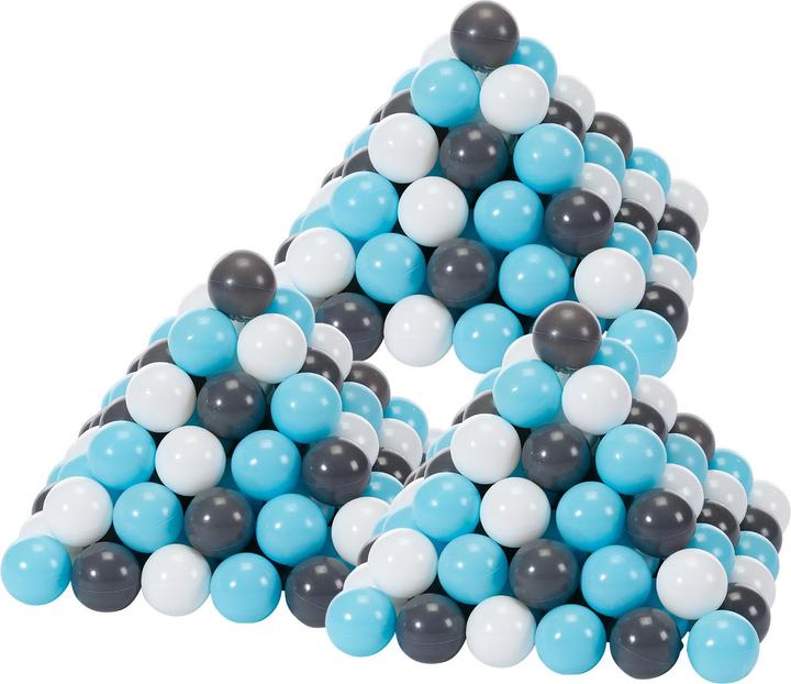 Produktbild Knorrtoys Bälleset ca. Ø6 cm - 100 balls/creme/grey/lightblue