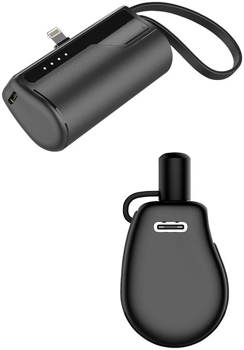 Actual product image Revolt Mini power bank for iPhone and iPad, 8 PIN plug, 4,500 mAh, 10 Watt (4500 mAh, 10 W)