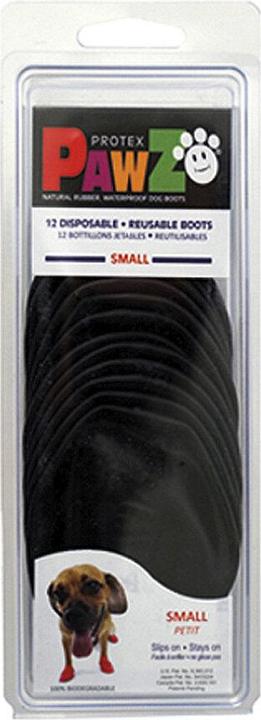 Productafbeelding Pawz Hondenschoen XXXS 2,5cm zwart 12 stuks - (278092) (XXS, Hondenschoenen)
