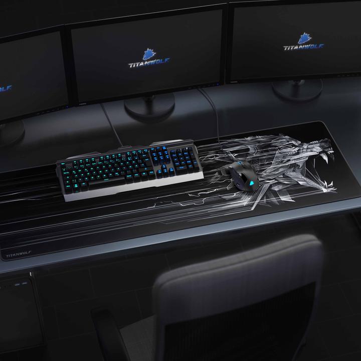 Image du produit Titanwolf Tapis de souris de jeu, Tapis de souris XXXL Speed 1200 x 400 mm, Vitesse & Précision, Epsilon (3XL)