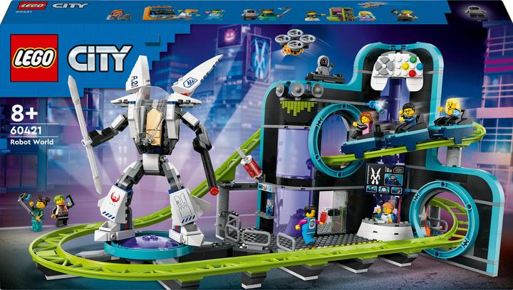 Produktbild LEGO Achterbahn mit Roboter-Mech (60421, LEGO City)