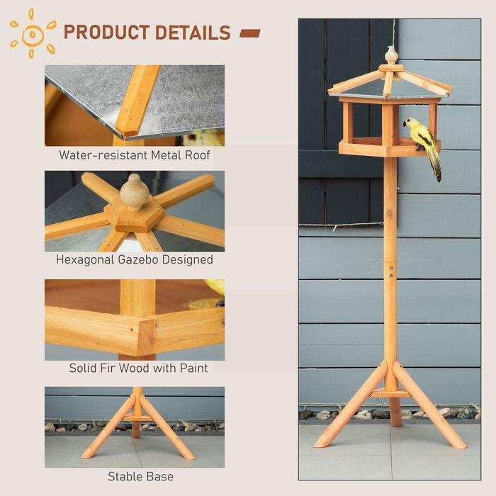 Image du produit Swisshandel24 Maison d'oiseau Villa d'oiseau Mangeoire à oiseaux Maison d'oiseau avec support et toit en zinc