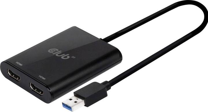 Image du produit Club 3D Adaptateur USB A vers HDMI 2.0 double moniteur 4K 60Hz