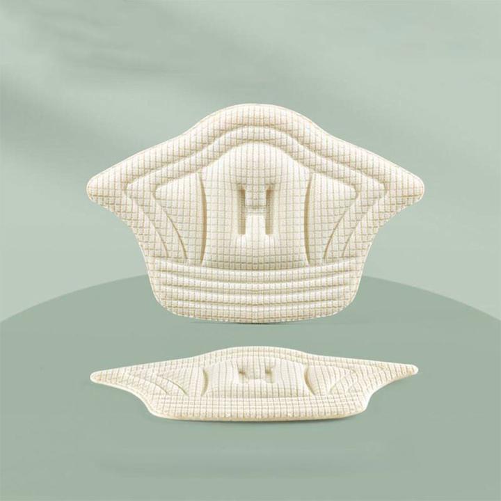 Actual product image Stride Fersen Einlage Anti-Rutsch / Ultraweiche Stoff Pads / Massage Einlagen für Turnschuhe - 1 Paar Weiss