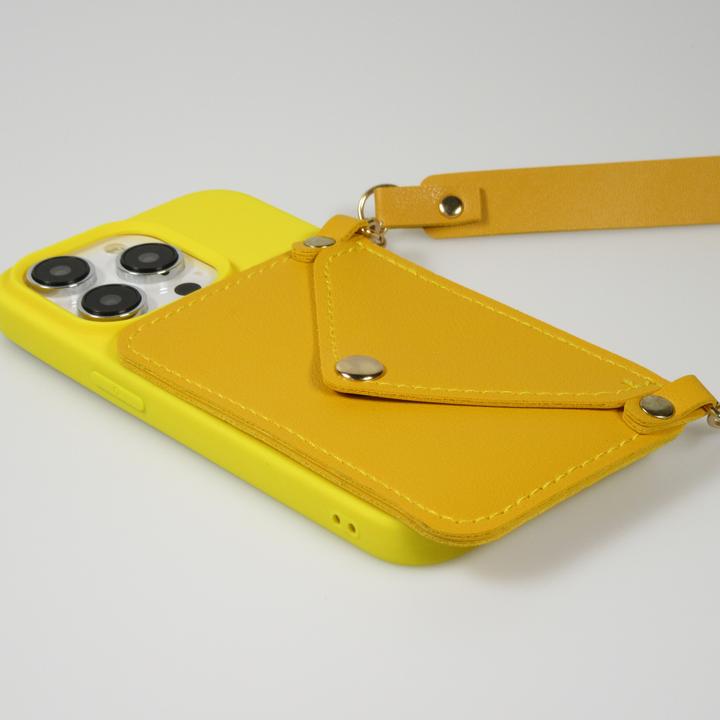 Image du produit PhoneLook Coque Silicone soft touch avec pochette à cartes ou argent en cuir et lanière intégrée (Apple iPhone 14 Pro)