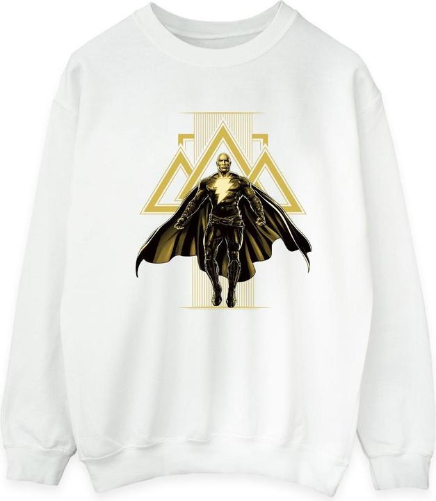 Schwarzes Adam Rising Sweatshirt aus Baumwolle mit goldenen Symbolen