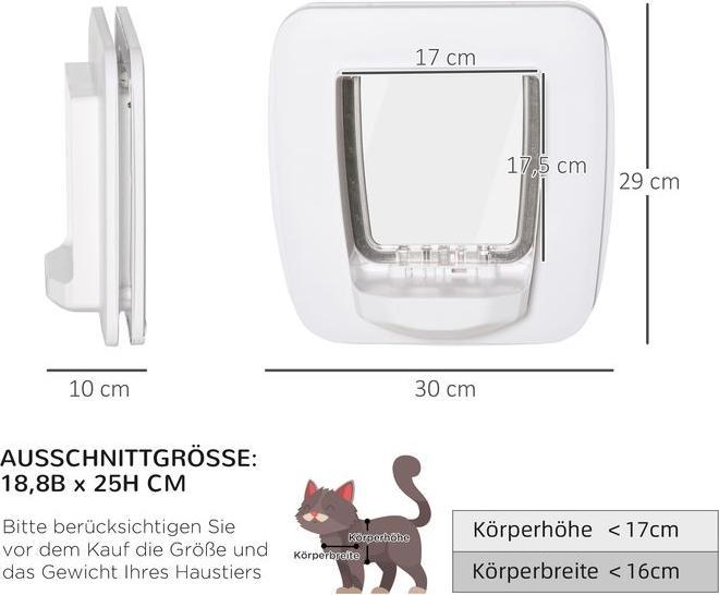 Immagine prodotto Swisshandel24 Zanzariera per gatti Zanzariera per cani con 4 opzioni di chiusura e magnete, per porte interne ed (Gattaiola manuale)