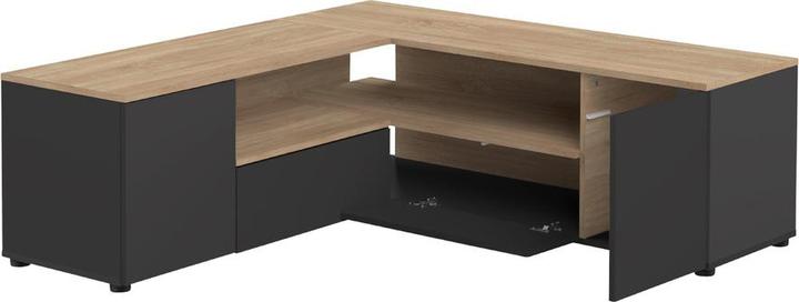 Produktbild Temahome Angle TV Stand black and oak (40 x 46 cm)