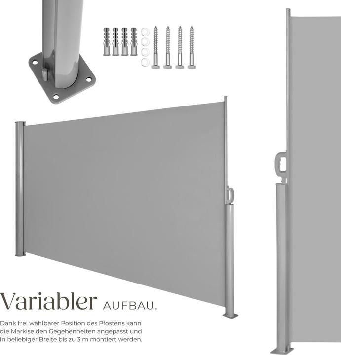 Actual product image tectake Side awning (3 m)