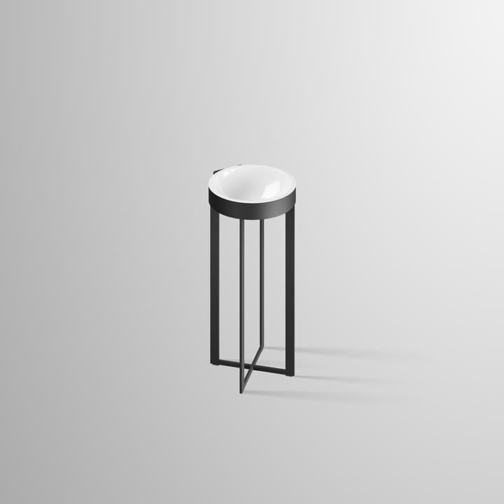 Produktbild Alape Säulenwaschtisch WT.RX400.CR, B:397mm, H:900mm, T:427mm, Mulde rund zentiert, ohne Hahnloch (427 mm, 397 mm)
