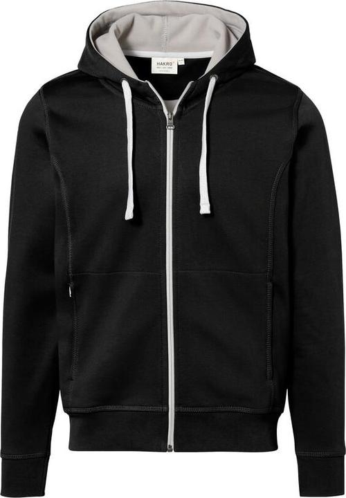Actual product image Hakro Hooded Jacket Bonded black/silver, L (L)