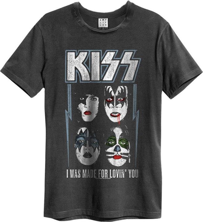 Actual product image Amplified Unisex Adult I Was Made For Loving You Kiss T-Shirt (XL)