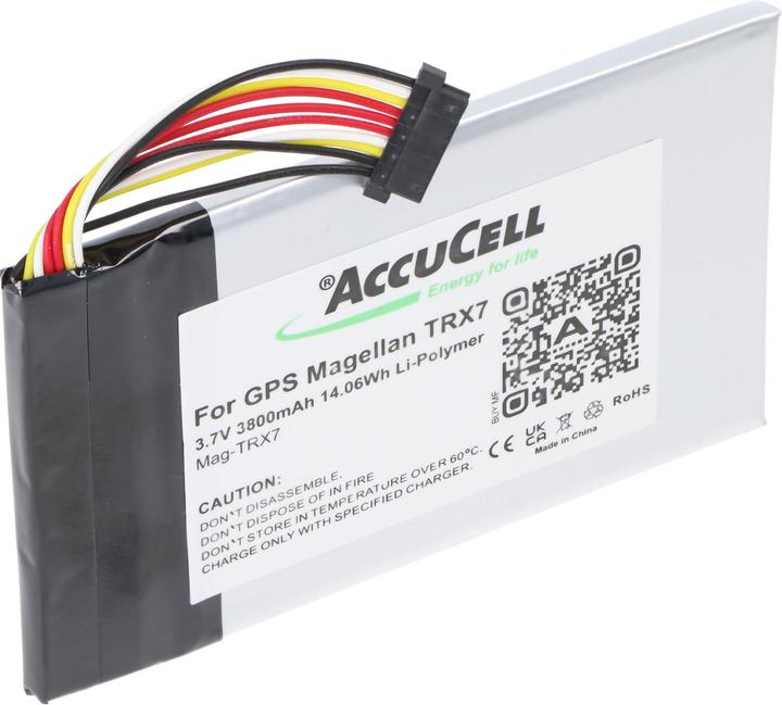 Actual product image XCell BATTERY 3.7V 3.800mAh 14.06Wh Li-Polymer N496 for GPS Magellan TRX7