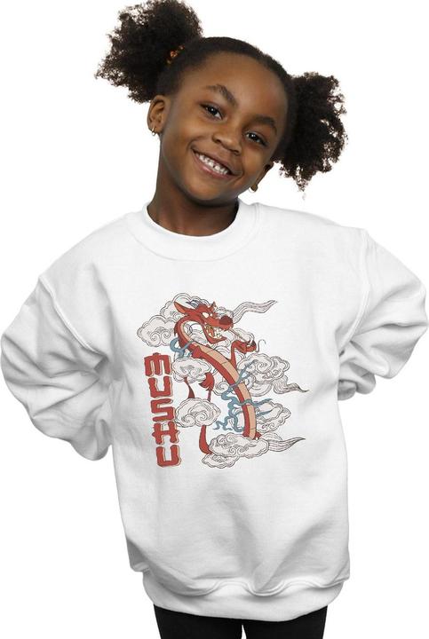 Actual product image Disney Girls Mulan Mushu Dragon Sweatshirt (140, 146)