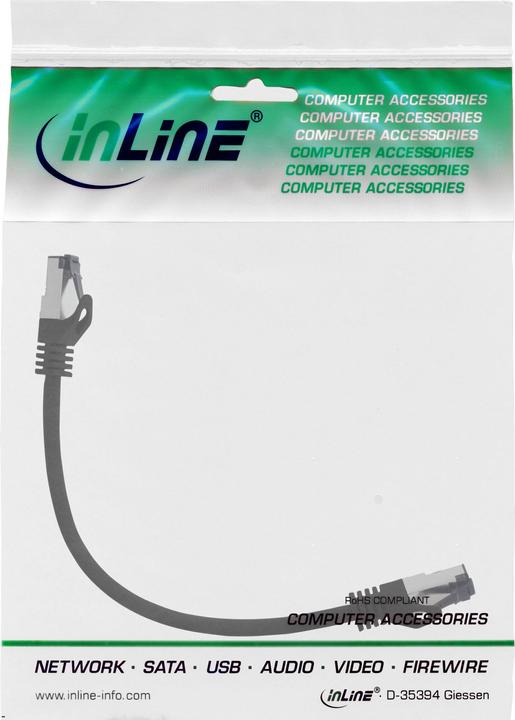 Produktbild InLine Patchkabel (S/FTP, CAT8.1, 0.25 m)